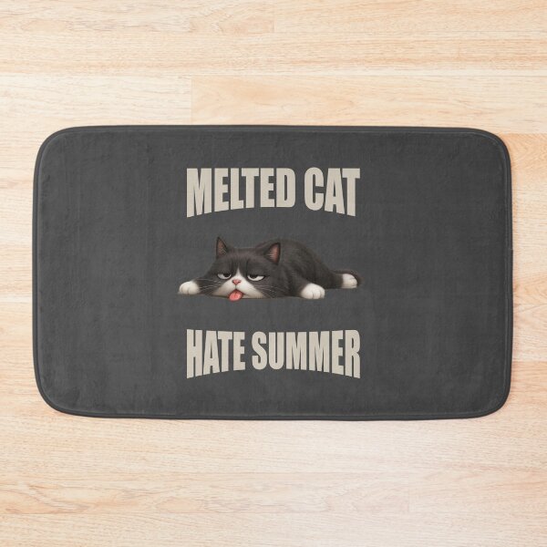 Item preview, Funny Melted Cat Who Hates Summer in Cartoon Style designed and sold by iamwonderkitty.