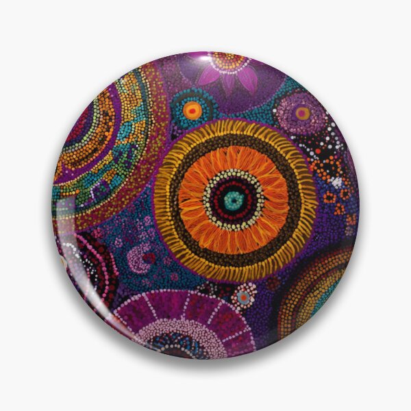 Item preview, Aboriginal Inspired Dot Art - Australian Various Wildflowers designed and sold by GrinGalore.