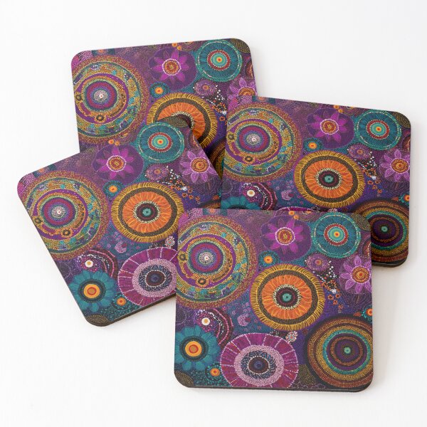 Item preview, Aboriginal Inspired Dot Art - Australian Various Wildflowers designed and sold by GrinGalore.