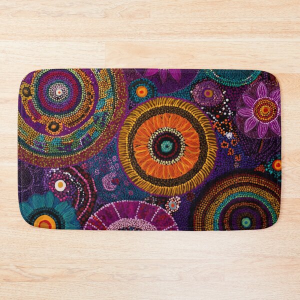 Item preview, Aboriginal Inspired Dot Art - Australian Various Wildflowers designed and sold by GrinGalore.