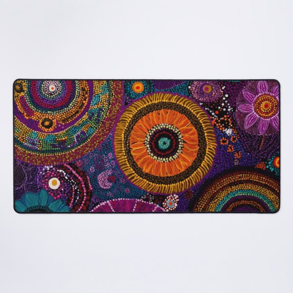 Item preview, Aboriginal Inspired Dot Art - Australian Various Wildflowers designed and sold by GrinGalore.