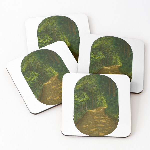 Item preview, Forest Light Path | Sun-Dappled Trail - Peaceful Nature Walk Art designed and sold by GEEEN.