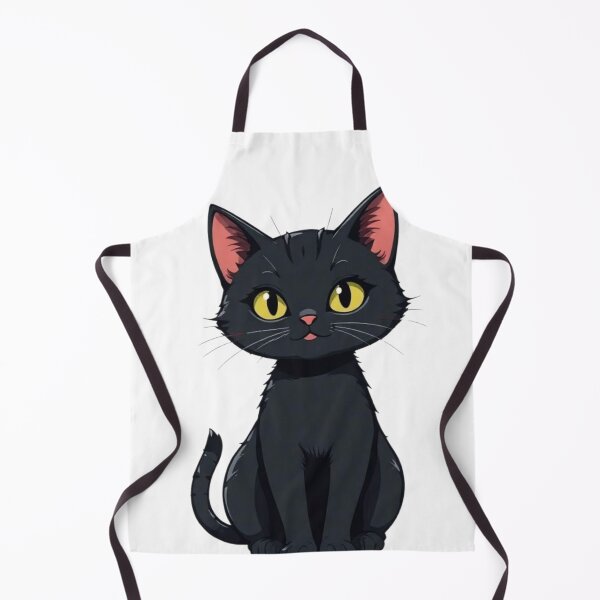 Item preview, a black cat with yellow eyes sitting down designed and sold by B.P.Fashion.