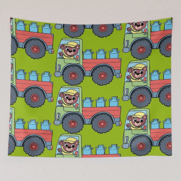Item preview, milkman bear drives tubs of milk in a truck designed and sold by duxpavlic.