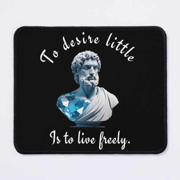 Item preview, To desire little is to live freely - Blue Topaz Crystal Stoic Statue designed and sold by LexaArtworks.
