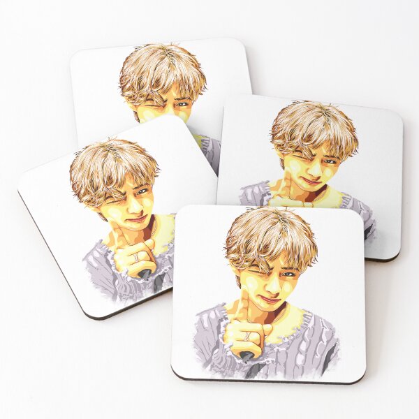 Item preview, Taehyung Wink Portrait – Smoke Edge Fan Art designed and sold by Chimmyxkookies.