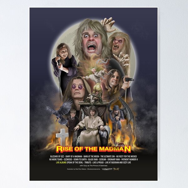 Item preview, Ozzy Osbourne Tribute – Bark at the Moon Madman Fan Art designed and sold by ruizma.