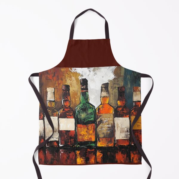 Item preview, Celebrate the Spirit of Vibrance - Colorful Liquor Bottles Reflecting Warmth and Richness designed and sold by OlfactoART Studio.