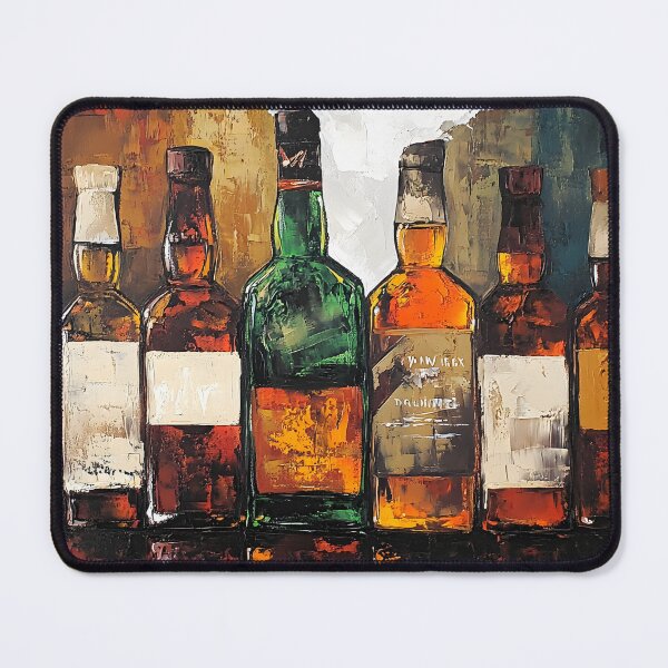 Item preview, Celebrate the Spirit of Vibrance - Colorful Liquor Bottles Reflecting Warmth and Richness designed and sold by OlfactoART Studio.