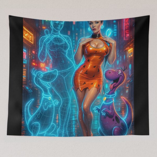 Item preview, Cyberpunk Animation Flinstone designed and sold by kiwiartyfarty.