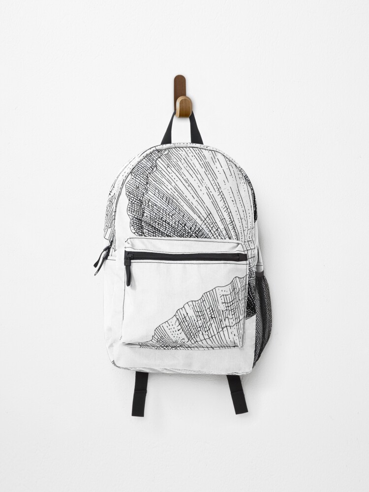 Thumbnail 1 of 3, Backpack, Scallop Shell designed and sold by SoundsGood2Me.