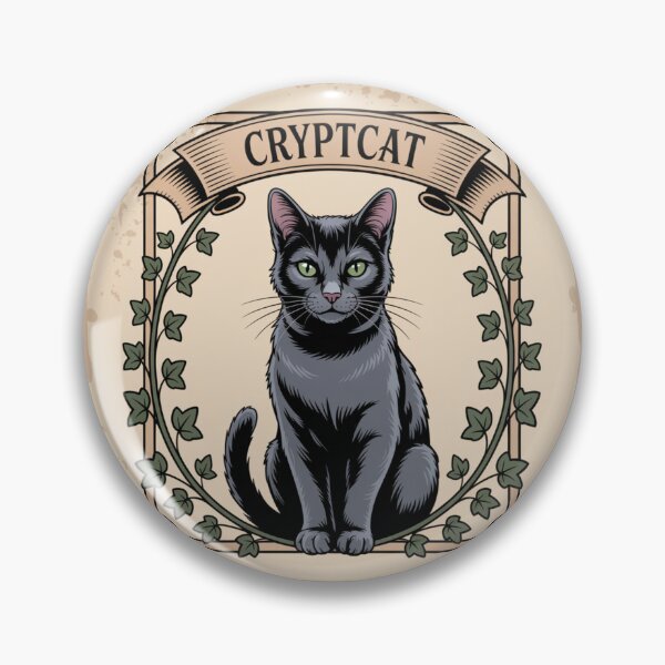 Item preview, CryptCat – Vintage Occult Black Cat Illustration designed and sold by bimumonji.