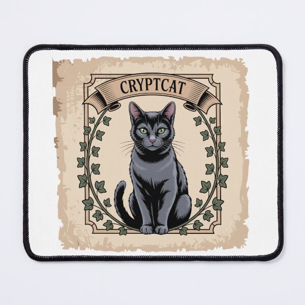 Item preview, CryptCat – Vintage Occult Black Cat Illustration designed and sold by bimumonji.