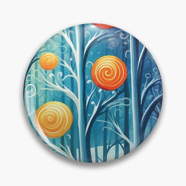 Item preview, Whimsical Winter Forest – Colorful Fantasy Tree Illustration designed and sold by StudioDina.