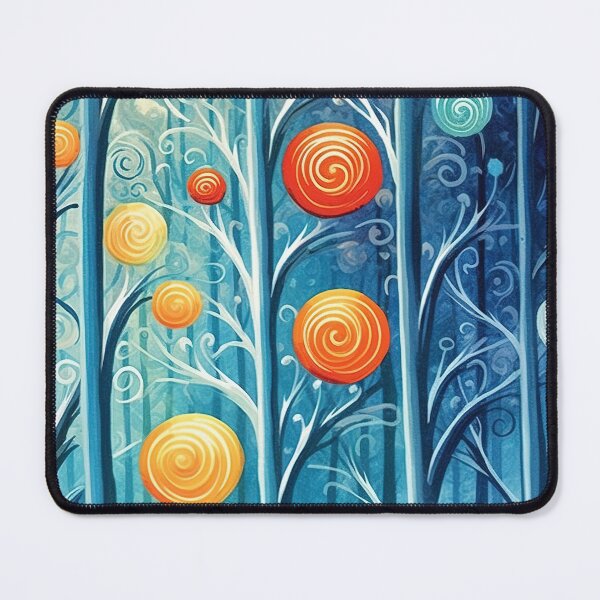 Item preview, Whimsical Winter Forest – Colorful Fantasy Tree Illustration designed and sold by StudioDina.