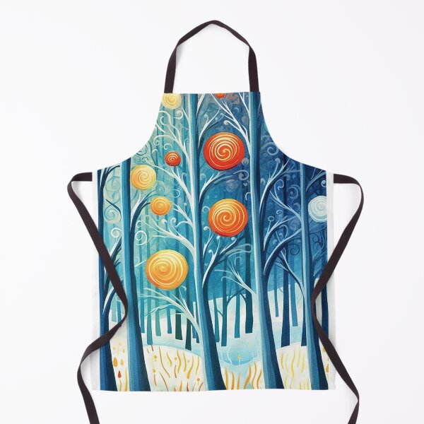 Item preview, Whimsical Winter Forest – Colorful Fantasy Tree Illustration designed and sold by StudioDina.