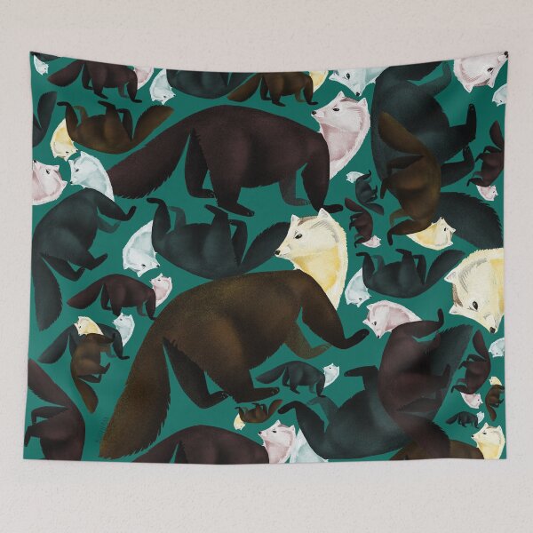 Item preview, Sable Zibellina Marten Vintage Green designed and sold by belettelepink.