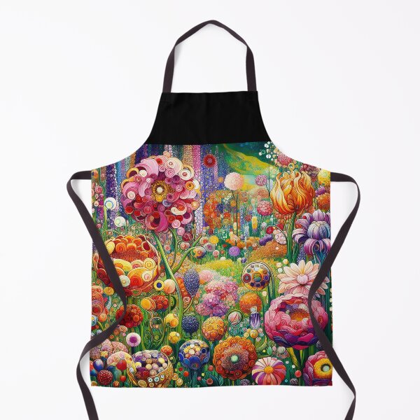 Item preview, Symbolic Flower Garden – Klimt-Inspired Colorful Botanical Art Nouveau designed and sold by EmeraldeaArt.