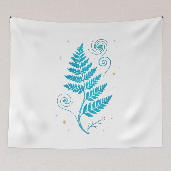 Item preview, Astro Fern – Glowing Space Fern Botanical Sci-Fi Illustration designed and sold by Domci.
