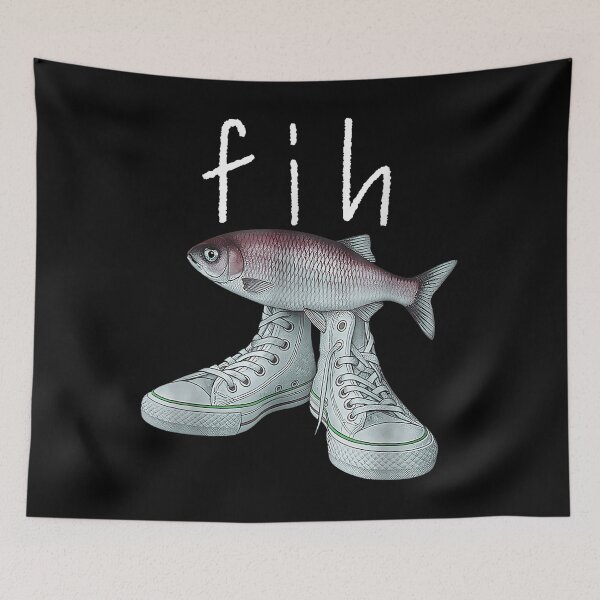 Item preview, Fih Shoes Fish Funny Misspelled Fish Meme Fih Calling Humor designed and sold by OneSharkx.