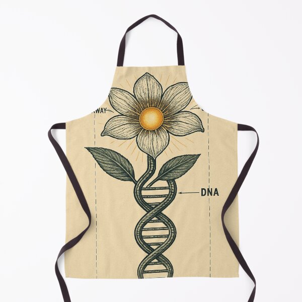 Item preview, Genetic Bloom – DNA Flower Retro Sci-Fi Botanical Concept Art designed and sold by Domci.