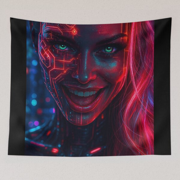 Item preview, Cyberpunk Happy designed and sold by kiwiartyfarty.
