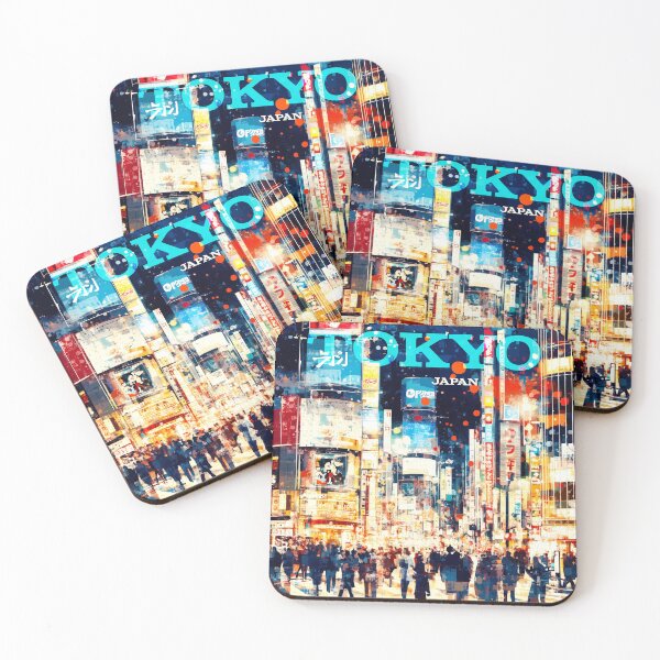 Item preview, Tokyo Japan Neon Street – Abstract Urban Nightlife designed and sold by ReachForArt.