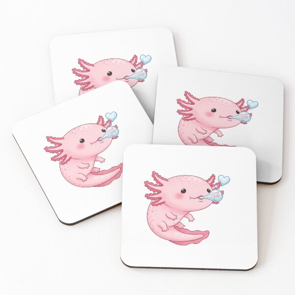 Item preview, Kawaii Axolotl's Heart Bubble designed and sold by rendigart.