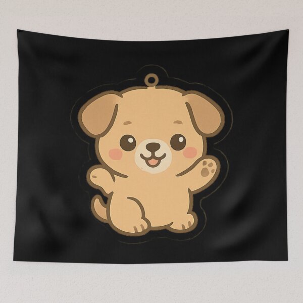 Item preview, Kawaii keychain Cute puppy designed and sold by DamioPolArt.