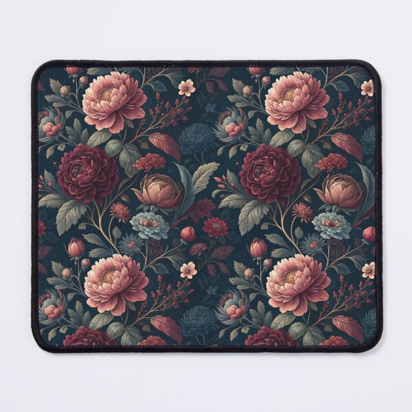 Item preview, Elegant Botanical Bloom Pattern on Navy Background designed and sold by ML-Media.