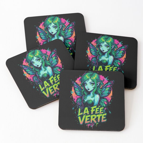 Item preview, La Fée Verte - Absinthe Fairy Art Nouveau Neon Design designed and sold by Kampendesigns.