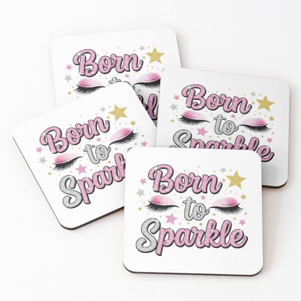 Item preview, Born to Sparkle - Glitter Eyelashes & Stars Magical Design designed and sold by RehanInkDesigns.