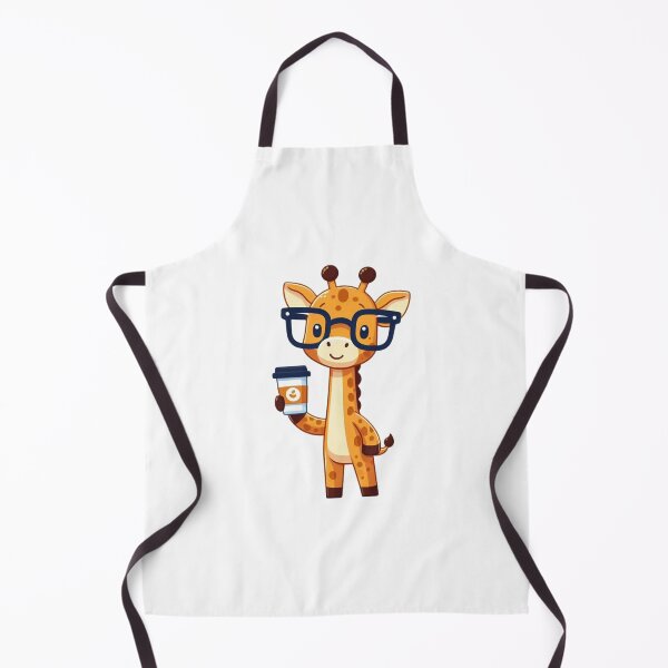 Item preview, Cartoon Giraffe Standing with Coffee Cup and Glasses designed and sold by Confuzz1ed.