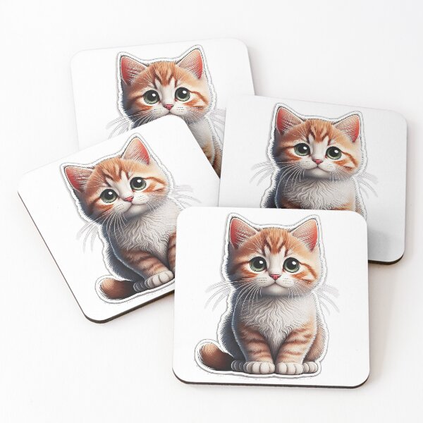 Item preview, Super Cute Adorable Wide-Eyed Kitten 1 designed and sold by JBGStickers.