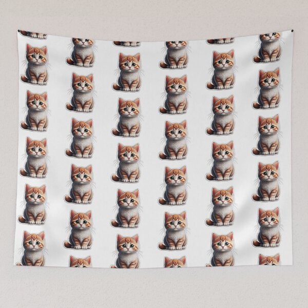 Item preview, Super Cute Adorable Wide-Eyed Kitten 1 designed and sold by JBGStickers.