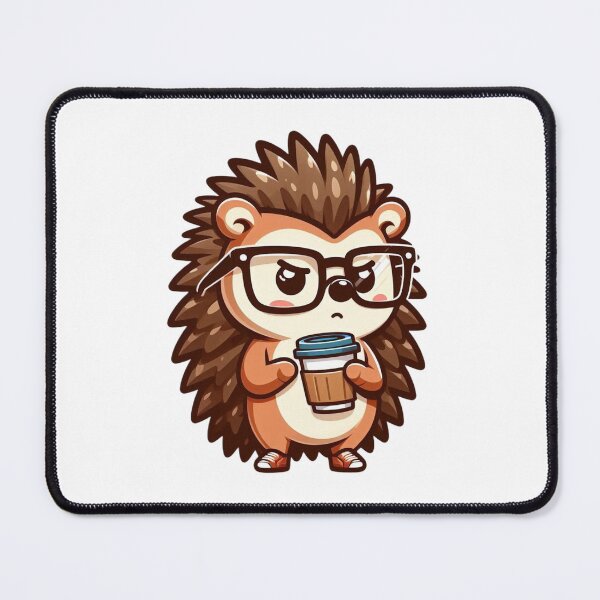 Artikelvorschau, Mürrischer Cartoon-Igel in Brille mit Kaffeetasse entworfen und verkauft von Confuzz1ed.