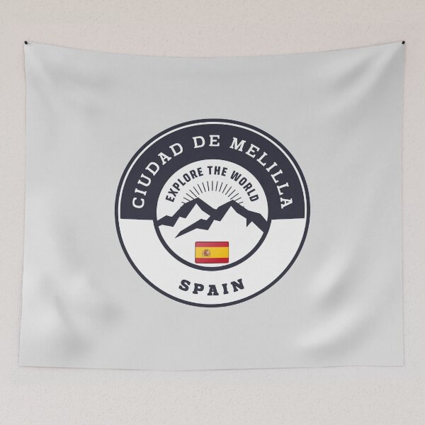 Item preview, Ciudad de Melilla Spain Black and White Crest designed and sold by World Designs.