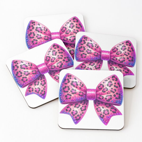 Item preview, Pink Leopard Print Bow with Glitter and Sparkle Effect designed and sold by ArtfulWeave.