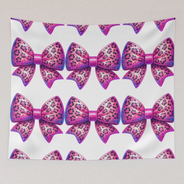 Item preview, Pink Leopard Print Bow with Glitter and Sparkle Effect designed and sold by ArtfulWeave.