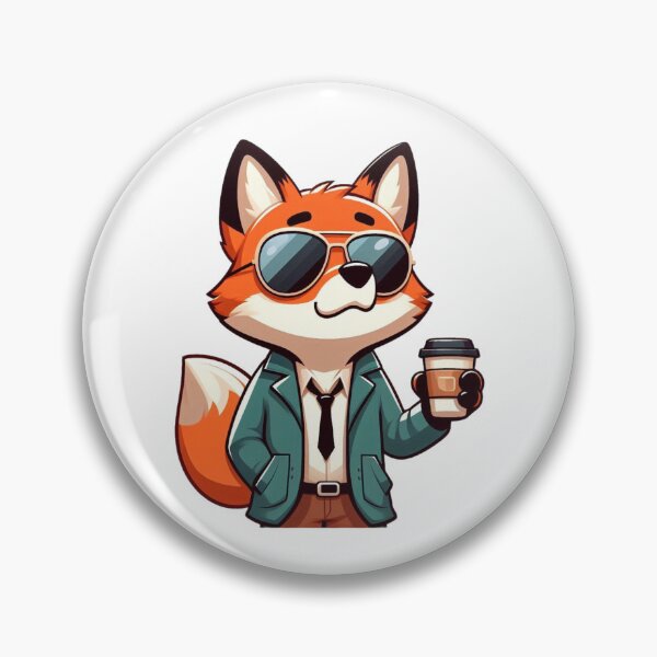 Item preview, Cool Cartoon Fox in Aviators Holding Coffee Cup designed and sold by Confuzz1ed.