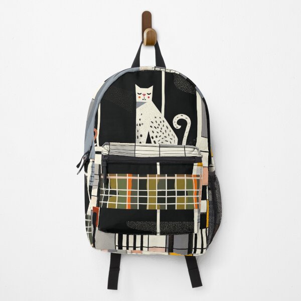 Item preview, Retro Illustration of Cat in Coffee Shop with Coffee Cup designed and sold by WykroMerch.