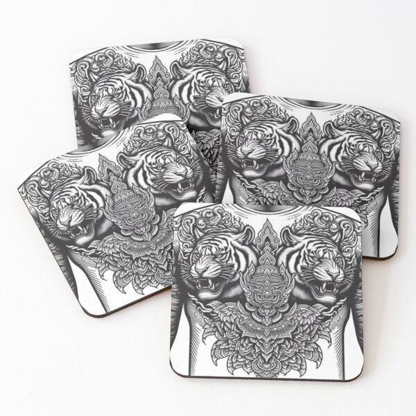 Item preview, Tribal Tiger with Deity Fusion Tattoo designed and sold by Iuqiune.