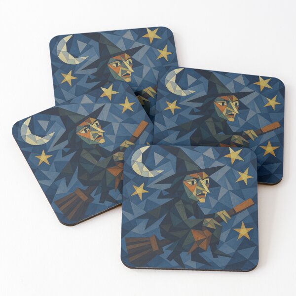 Item preview, Geometric Witch in the Night Sky designed and sold by ffound-fine.