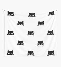 Colage Gatos Negros Wall Tapestry