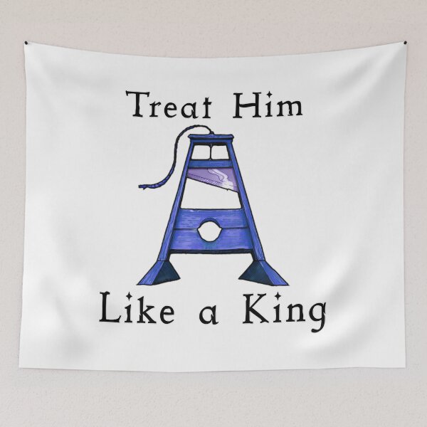 Item preview, Guillotine, Treat a Man Like a King - No Kings In America designed and sold by DosihakDesigns.
