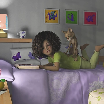 Artwork thumbnail, Reading together by Roberta Angiolani