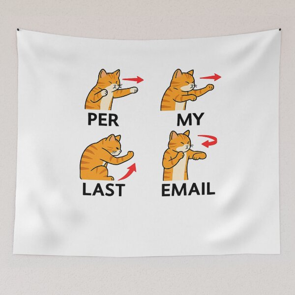 Item preview, Per My Last Email Funny Cat Coworker designed and sold by Lunari Prints.