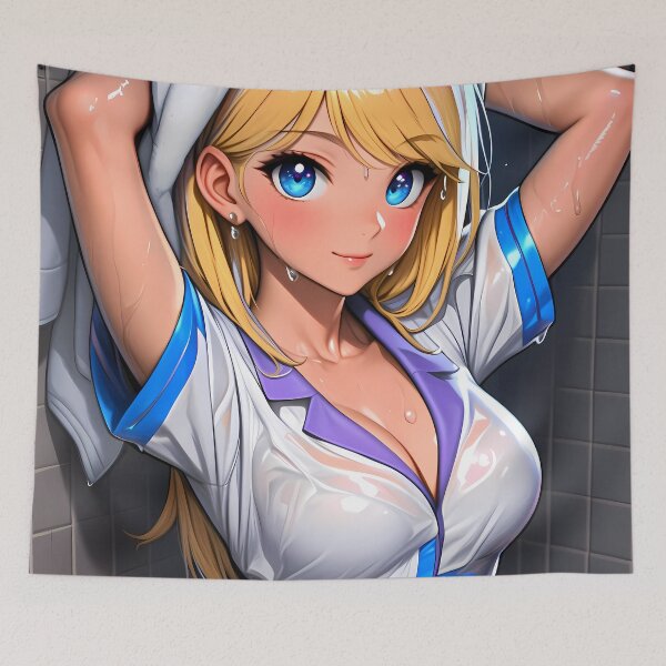 Item preview, Rachel Gardner Angels Death Anime Wet Bathroom Portrait designed and sold by juniorcastros.