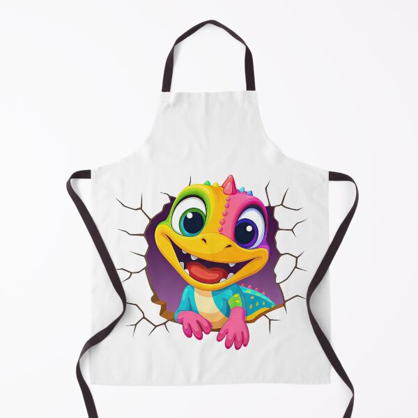 Item preview, Colorful Cartoon Baby Dinosaur Cracking Out with Big Smile designed and sold by ArtfulWeave.