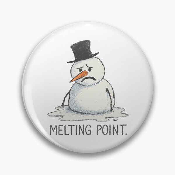 Item preview, Melting Point – Sad Funny Snowman Sticker  designed and sold by BambaKchula.